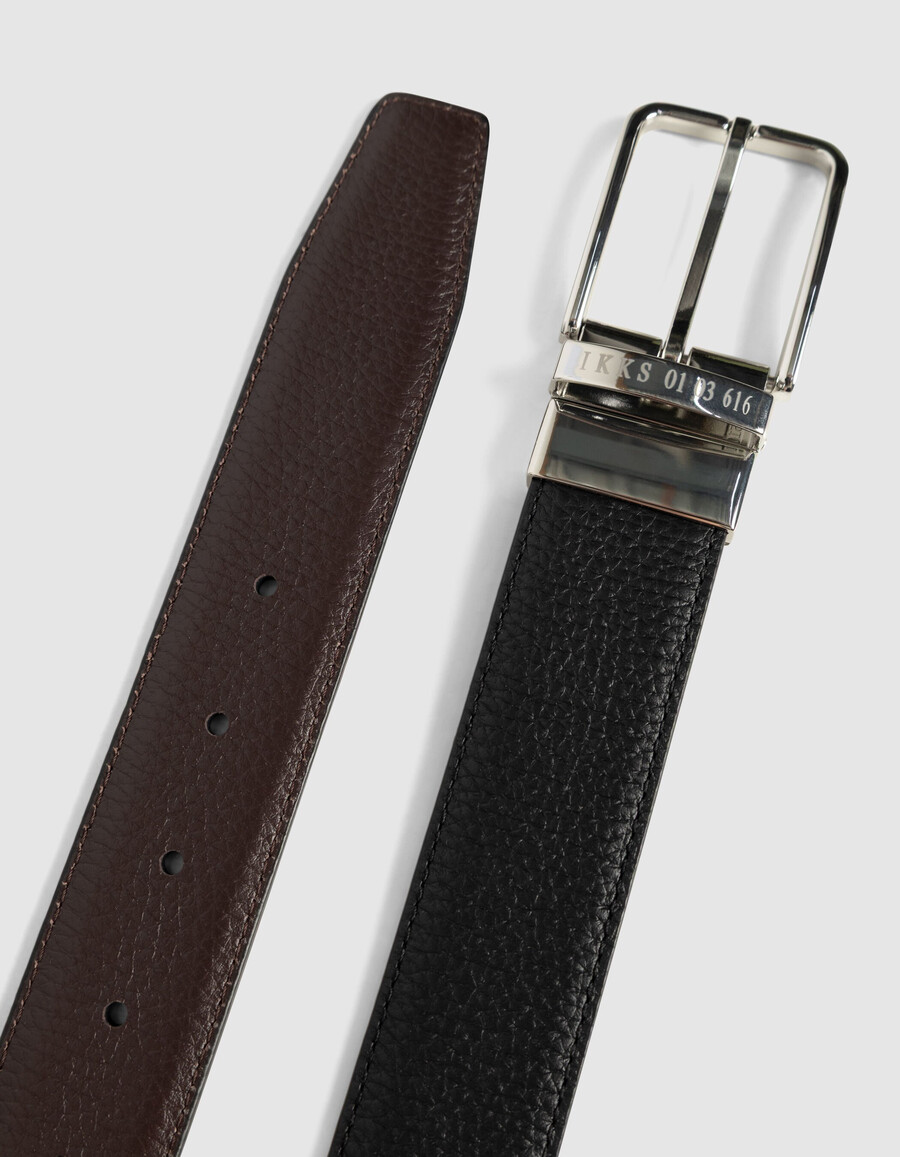 wendbarer herrengürtel aus schwarzem und braunem leder