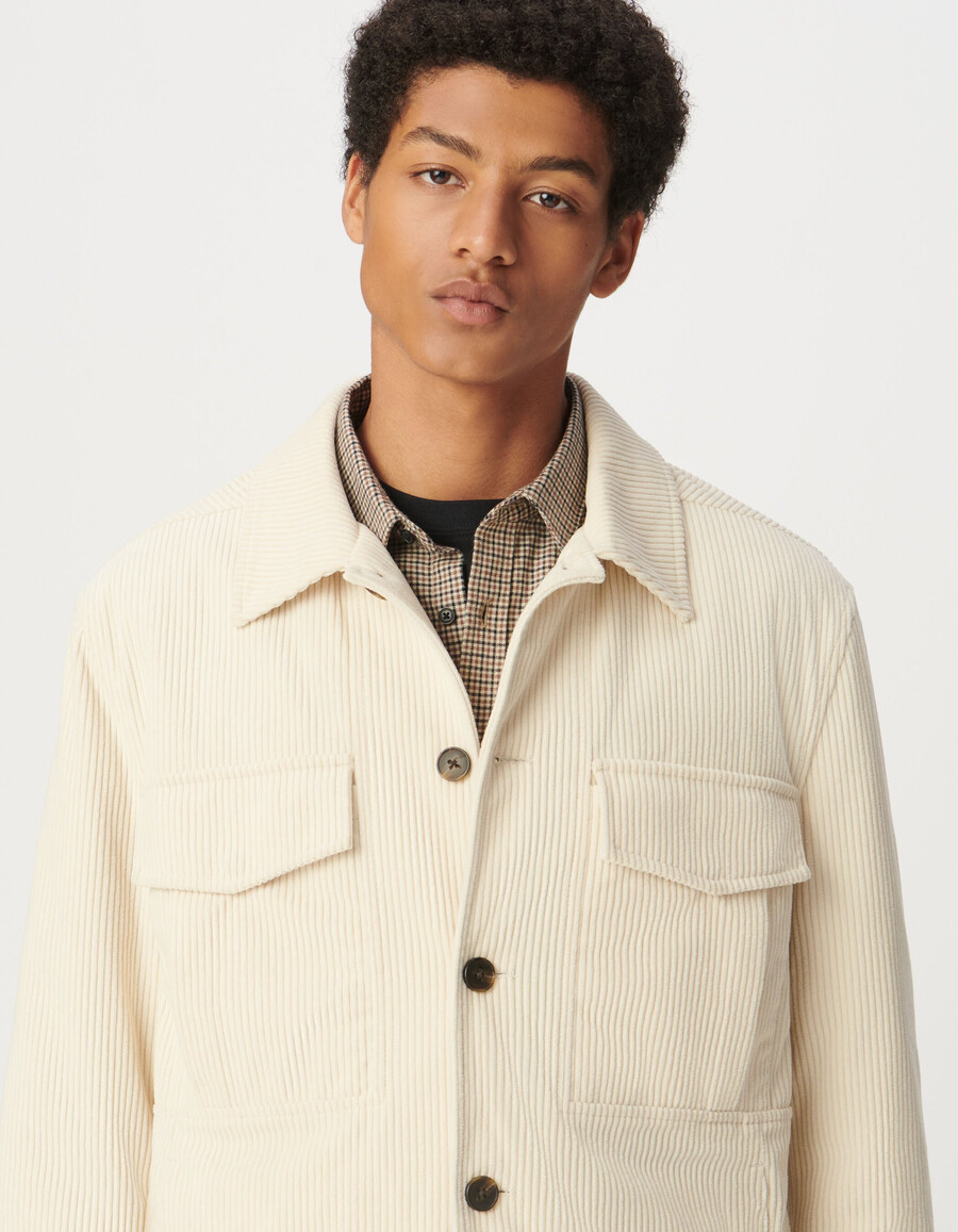 weiße cordjacke für herren