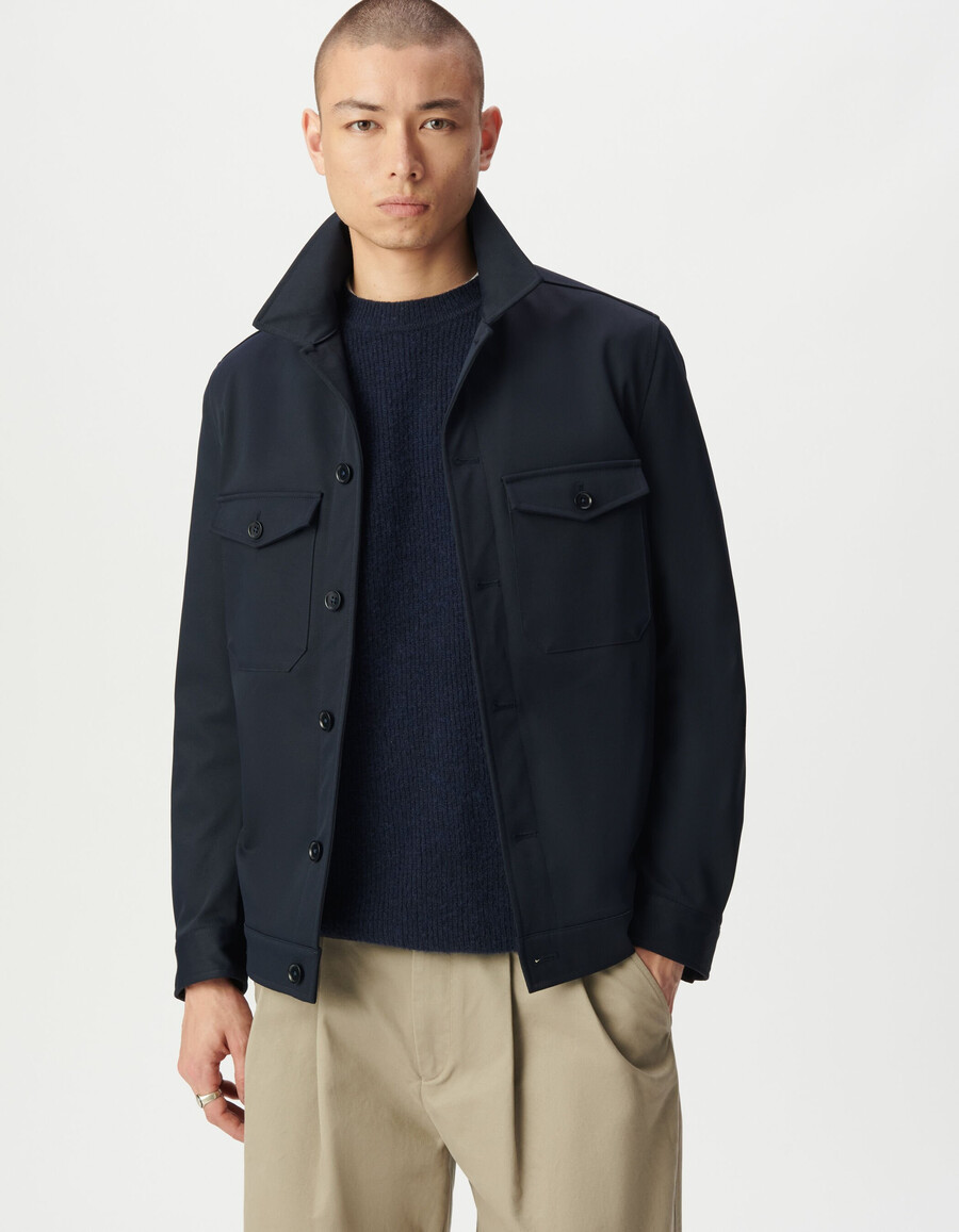 herren-marineblaue jacke mit aufgesetzten taschen