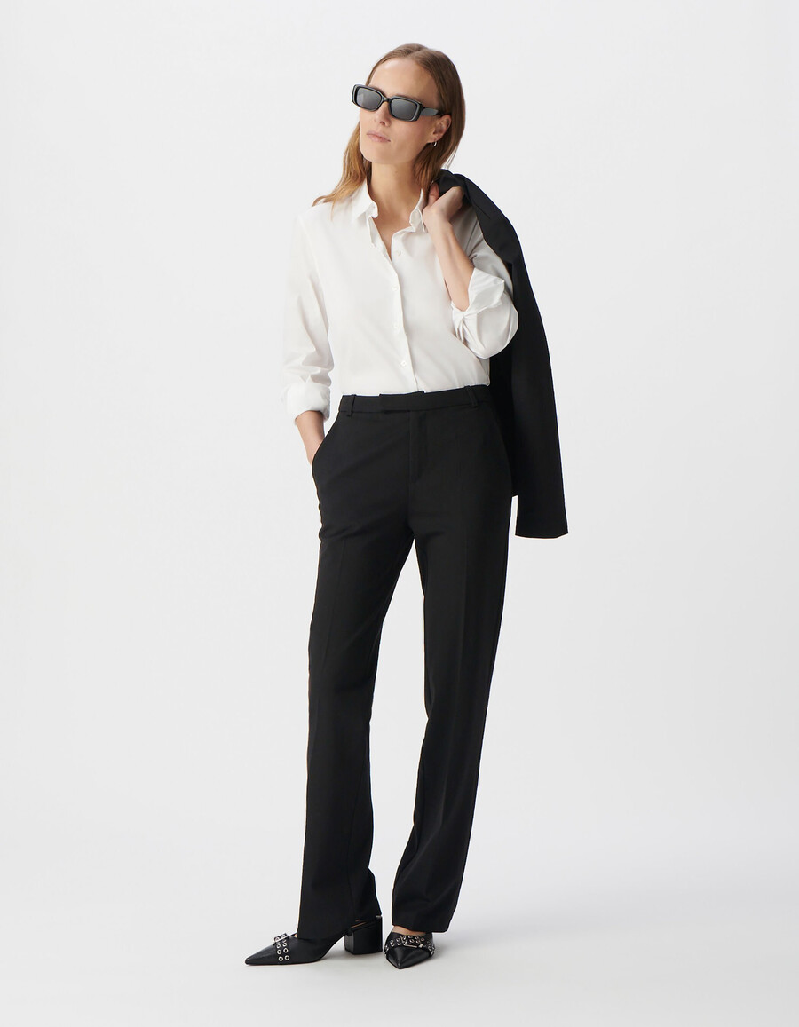 weißes damen-langarmshirt