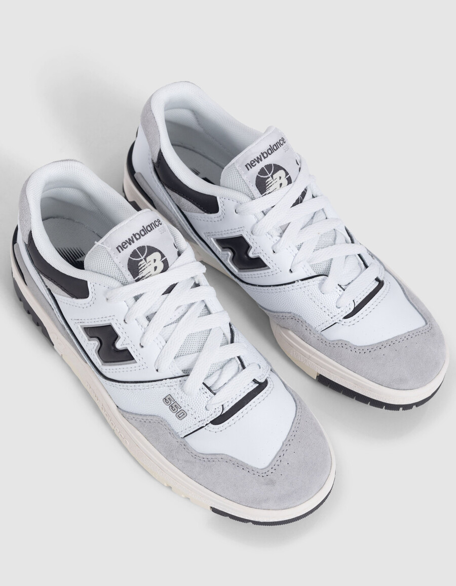 weiße new balance 550 sneaker für jungen