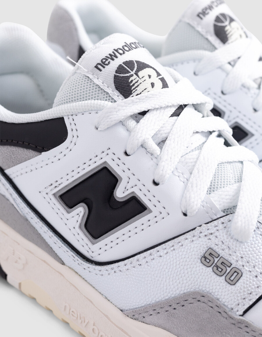 weiße new balance 550 sneaker für jungen