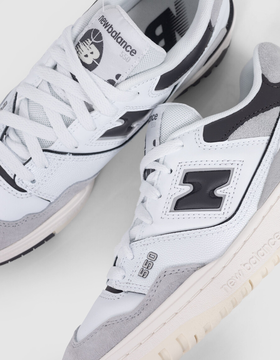 weiße new balance 550 sneaker für jungen