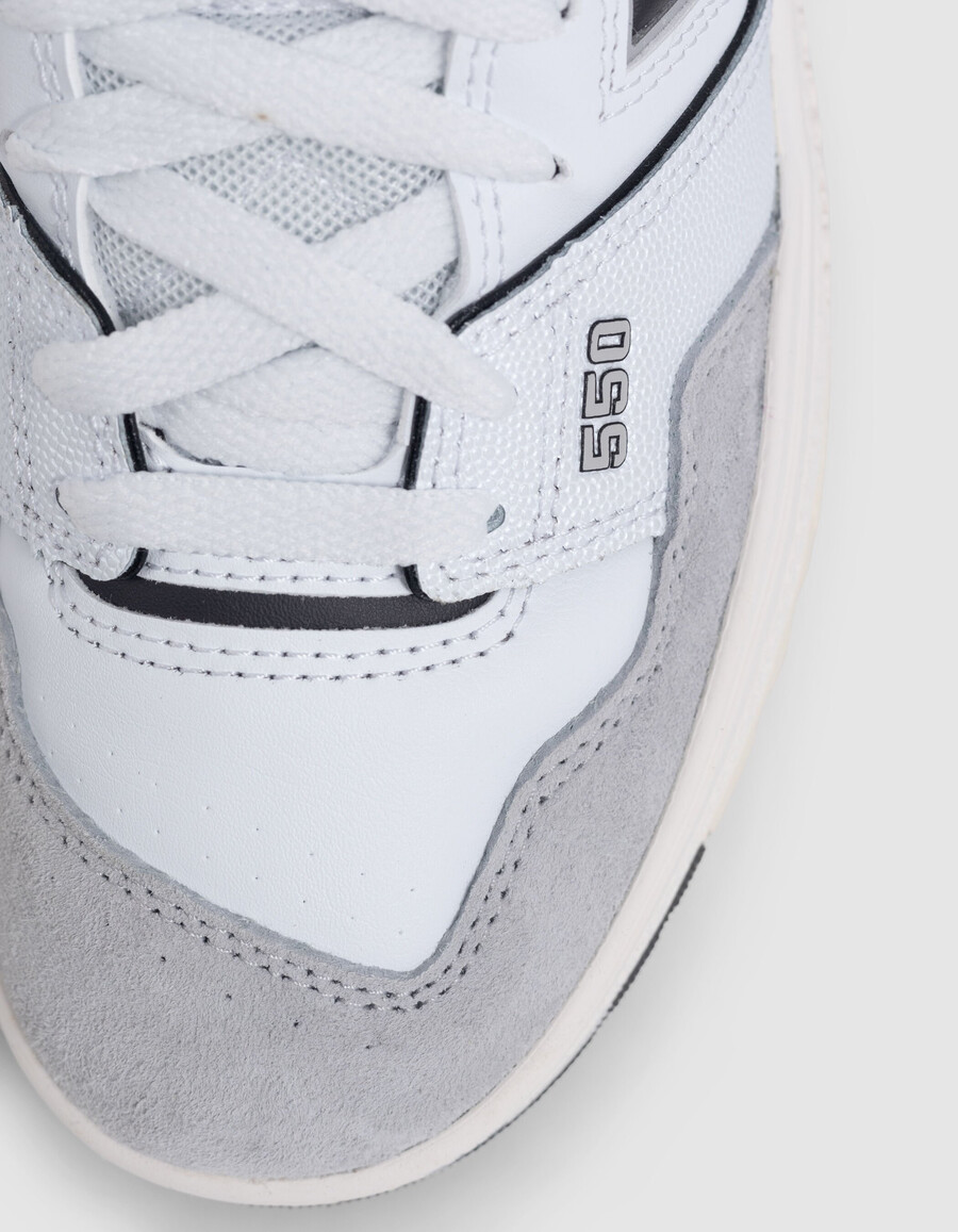 weiße new balance 550 sneaker für jungen