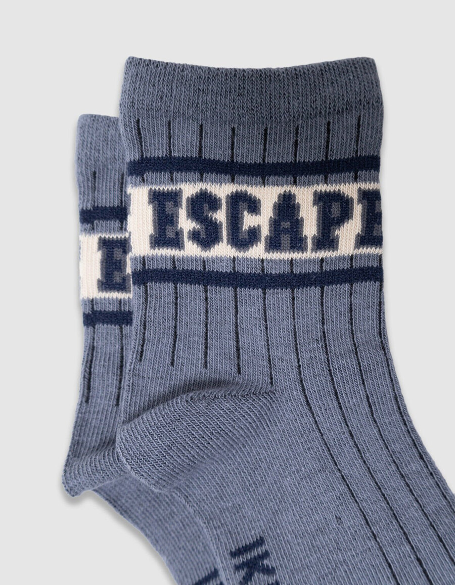 khaki- und graublaue socken für jungen