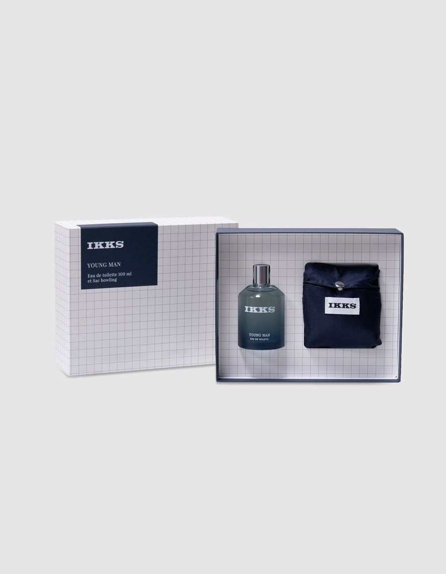 young man 100ml geschenkset und bowlingtasche