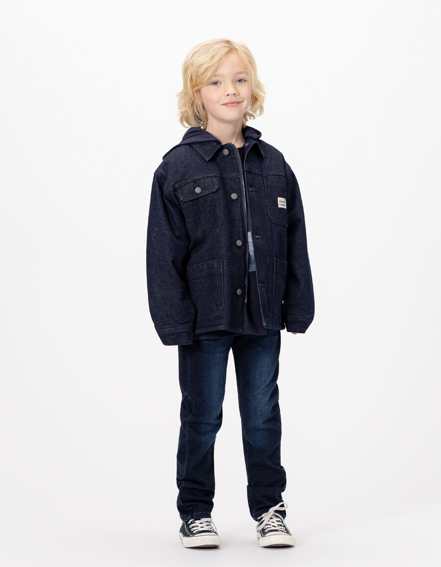 raw-denim-arbeiterjacke für jungen