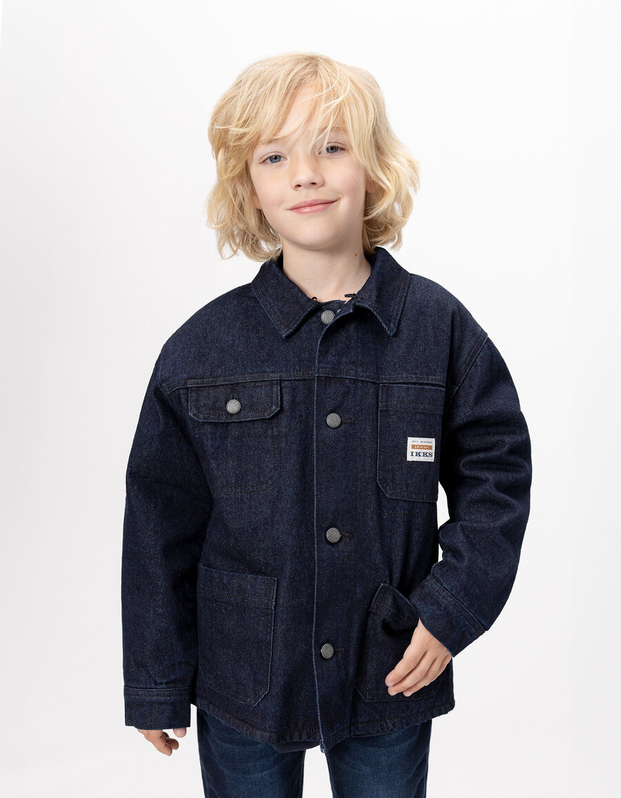 raw-denim-arbeiterjacke für jungen