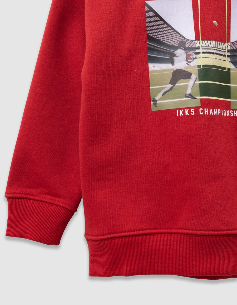 roter kapuzenpullover für jungen mit lentikularbild