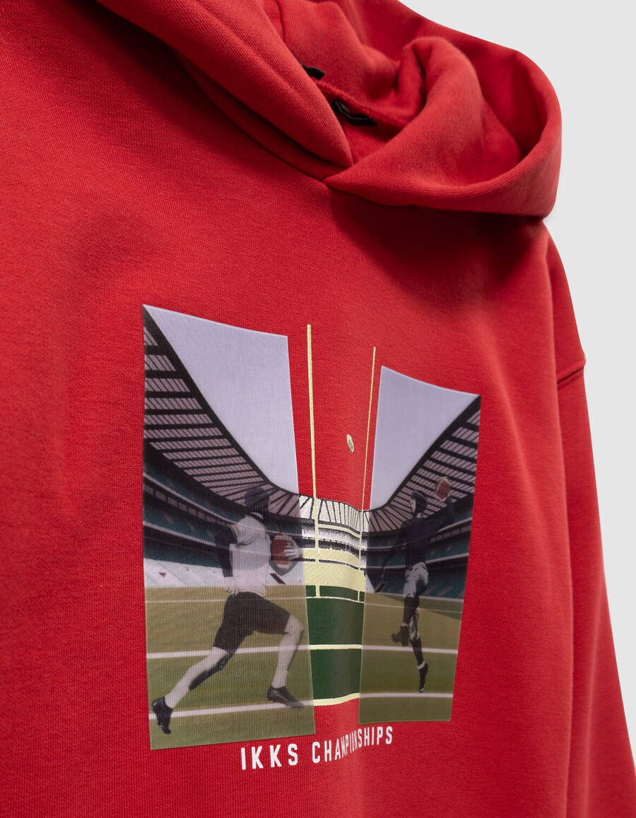 roter kapuzenpullover für jungen mit lentikularbild
