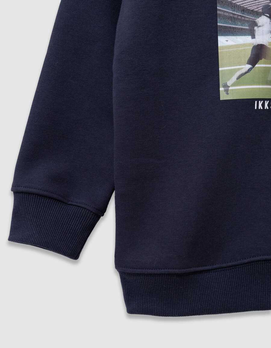 marineblauer kapuzenpullover für jungen mit lentikularbild
