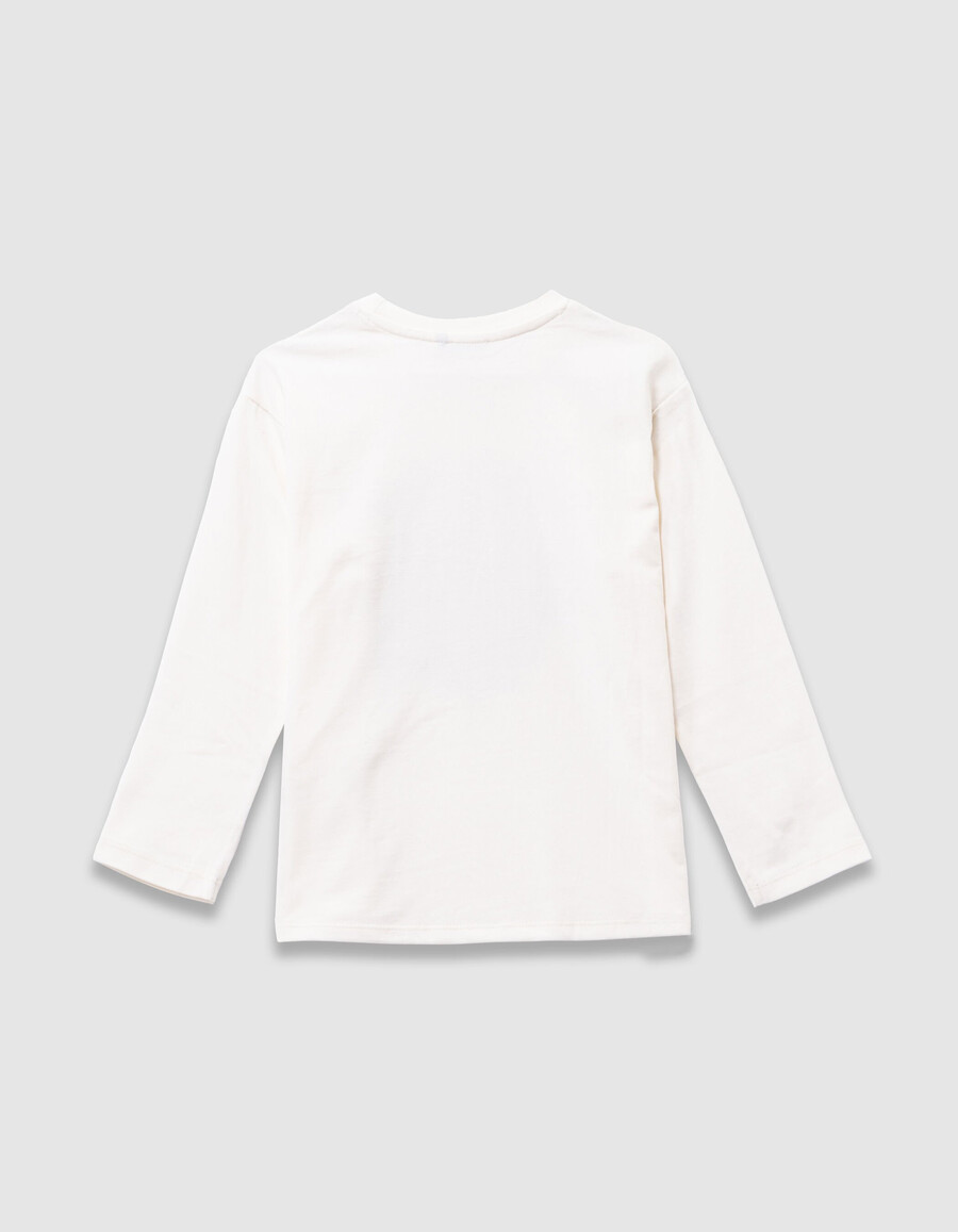 weißes t-shirt aus bio-baumwolle für jungen mit aufgedrucktem van-motiv