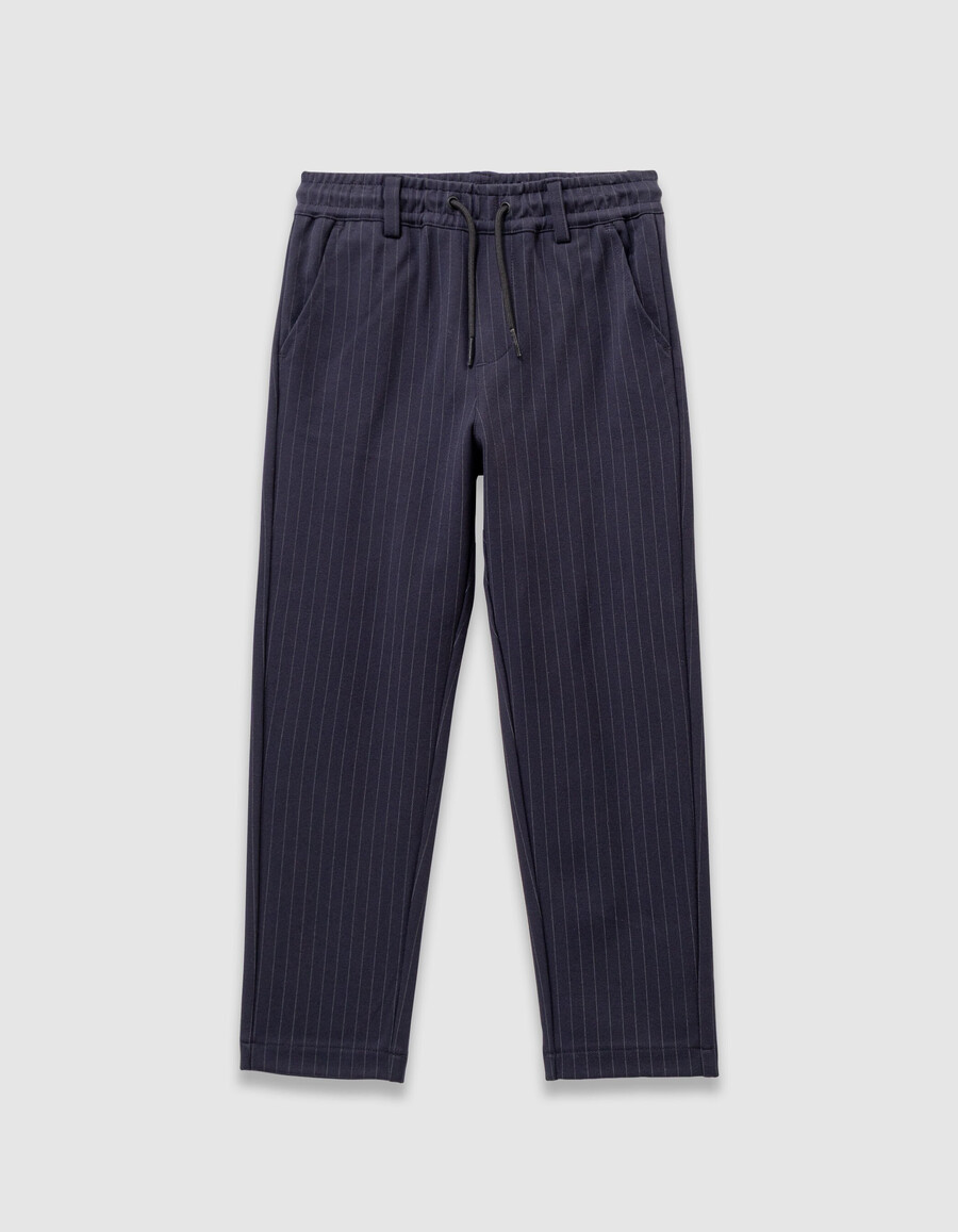 marineblaue jogginghose mit nadelstreifen locker geschnitten
