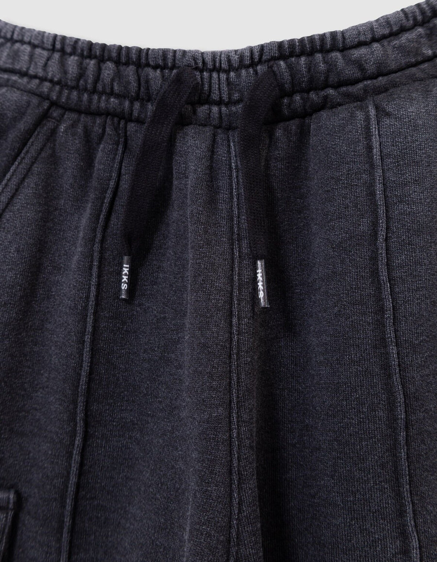 schwarze cargo-jogginghose für jungen