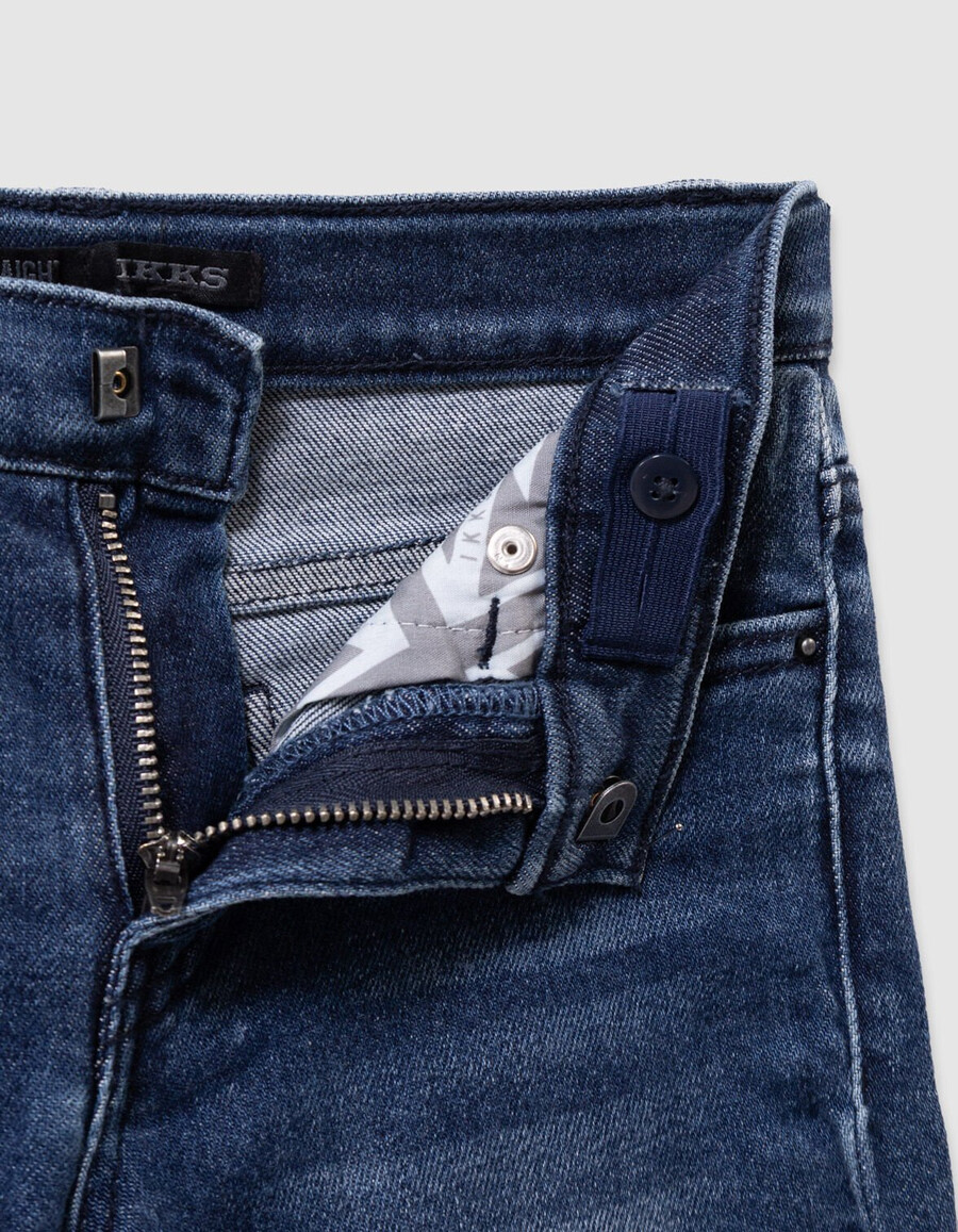 marineblaue gerade geschnittene jeans für jungen