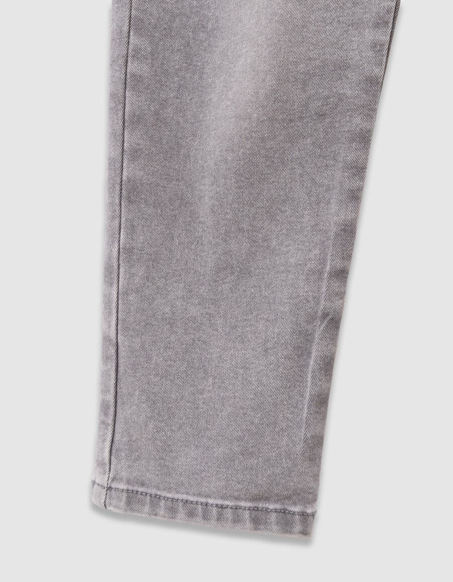 graue locker sitzende jeans für jungen mit elastischem bund