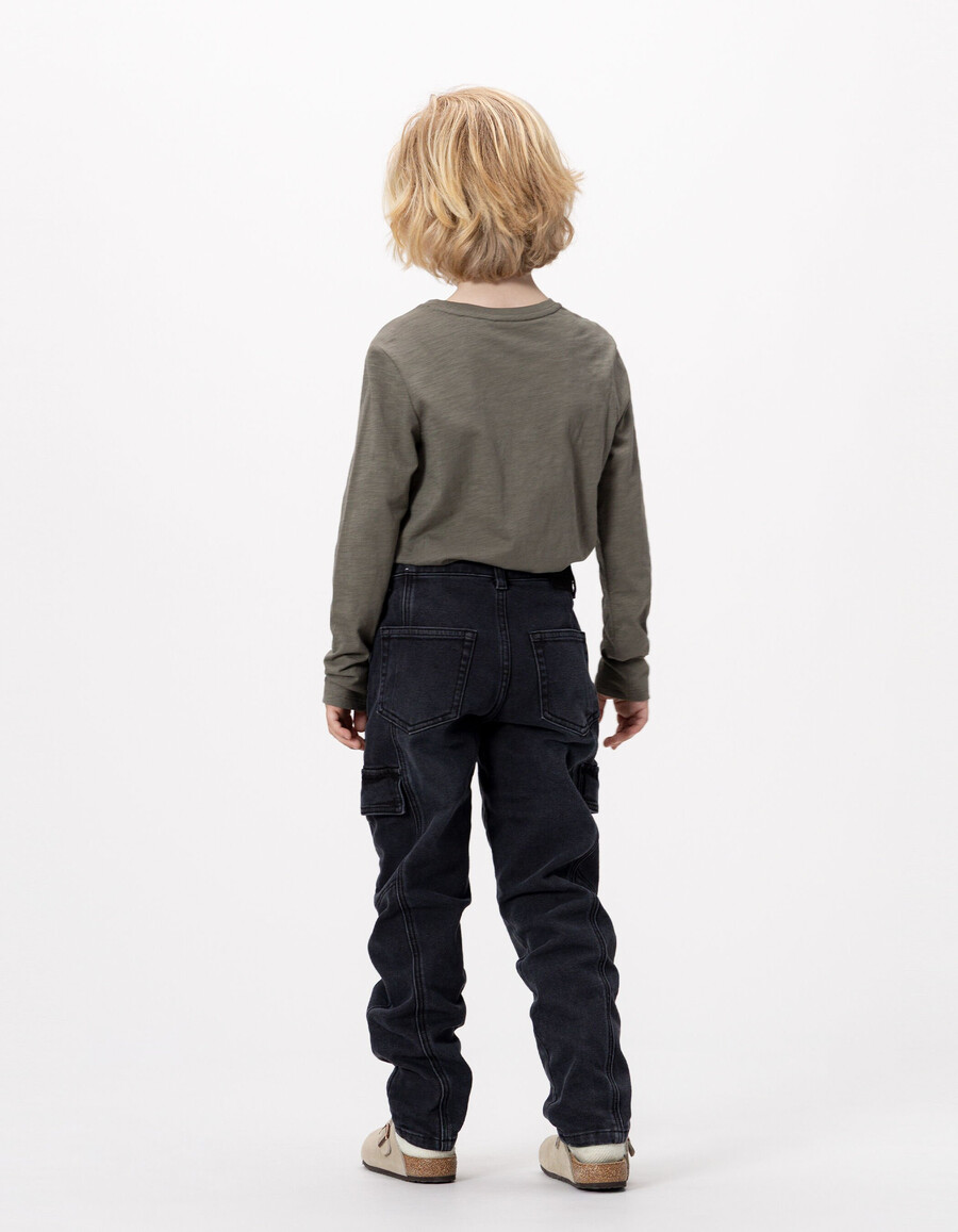 graue cargo-jeans für jungen locker geschnitten