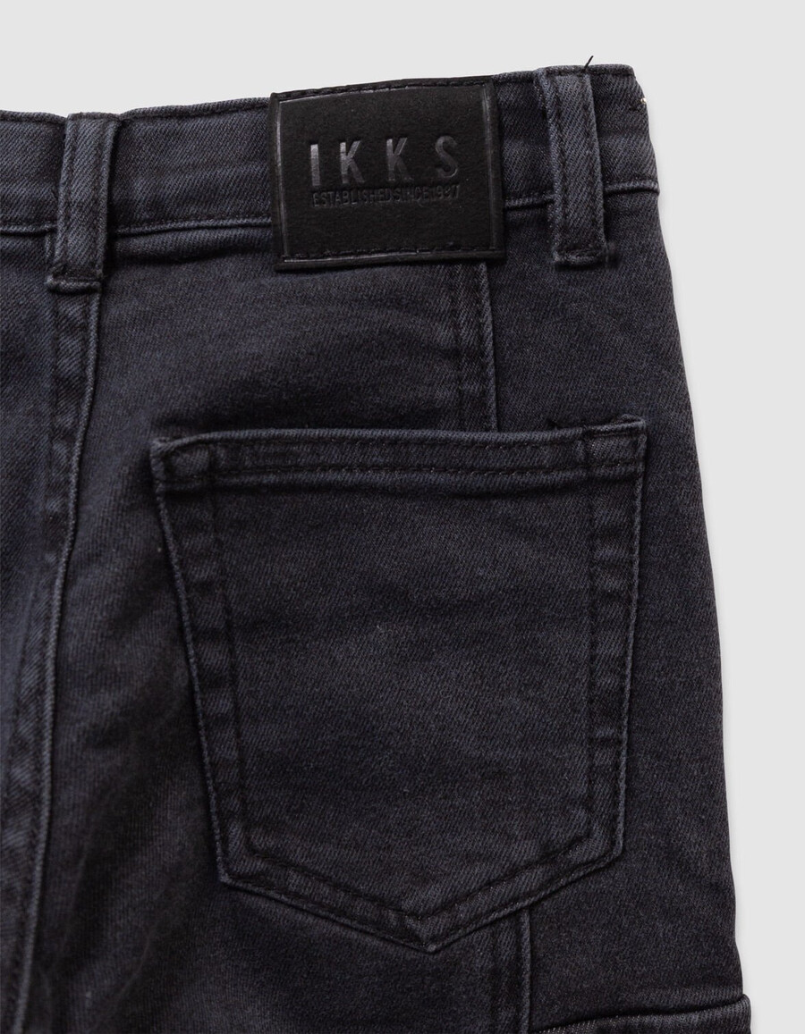 graue cargo-jeans für jungen locker geschnitten