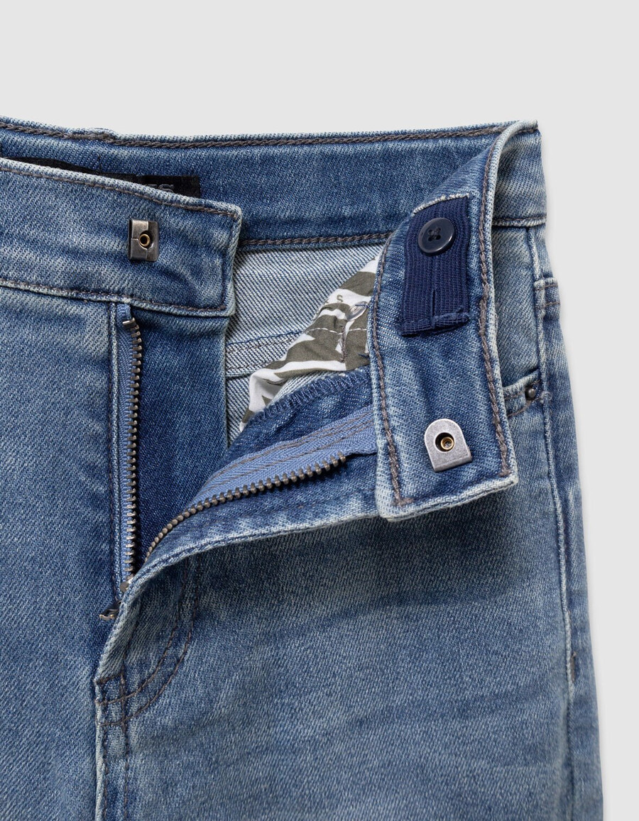 baggy jeans in hellblauem used-look für jungen