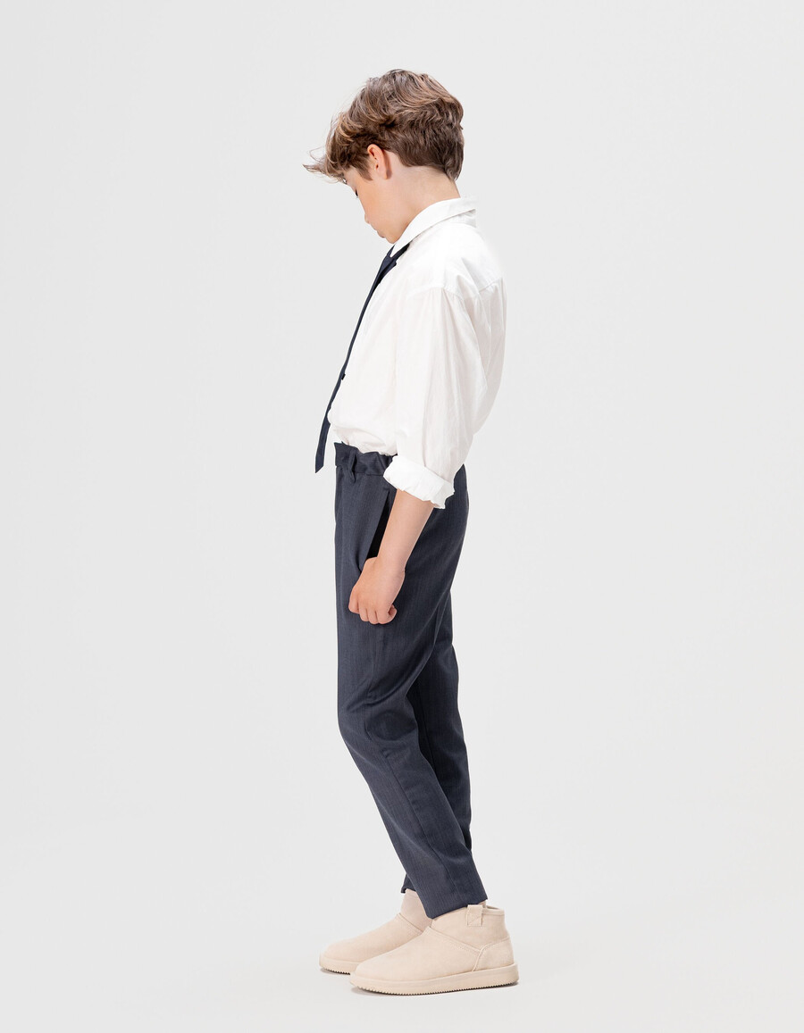 marineblaue strickhose für jungen