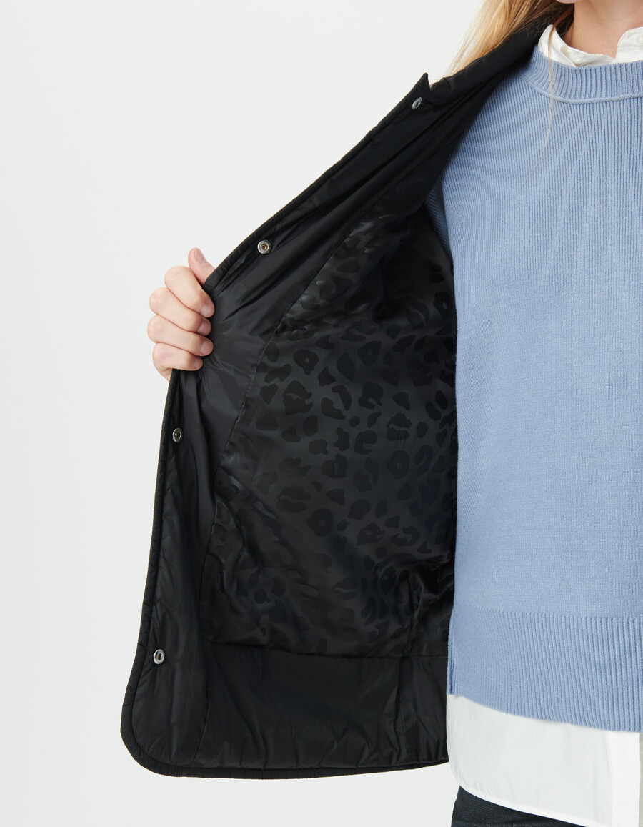 schwarze gesteppte damenjacke