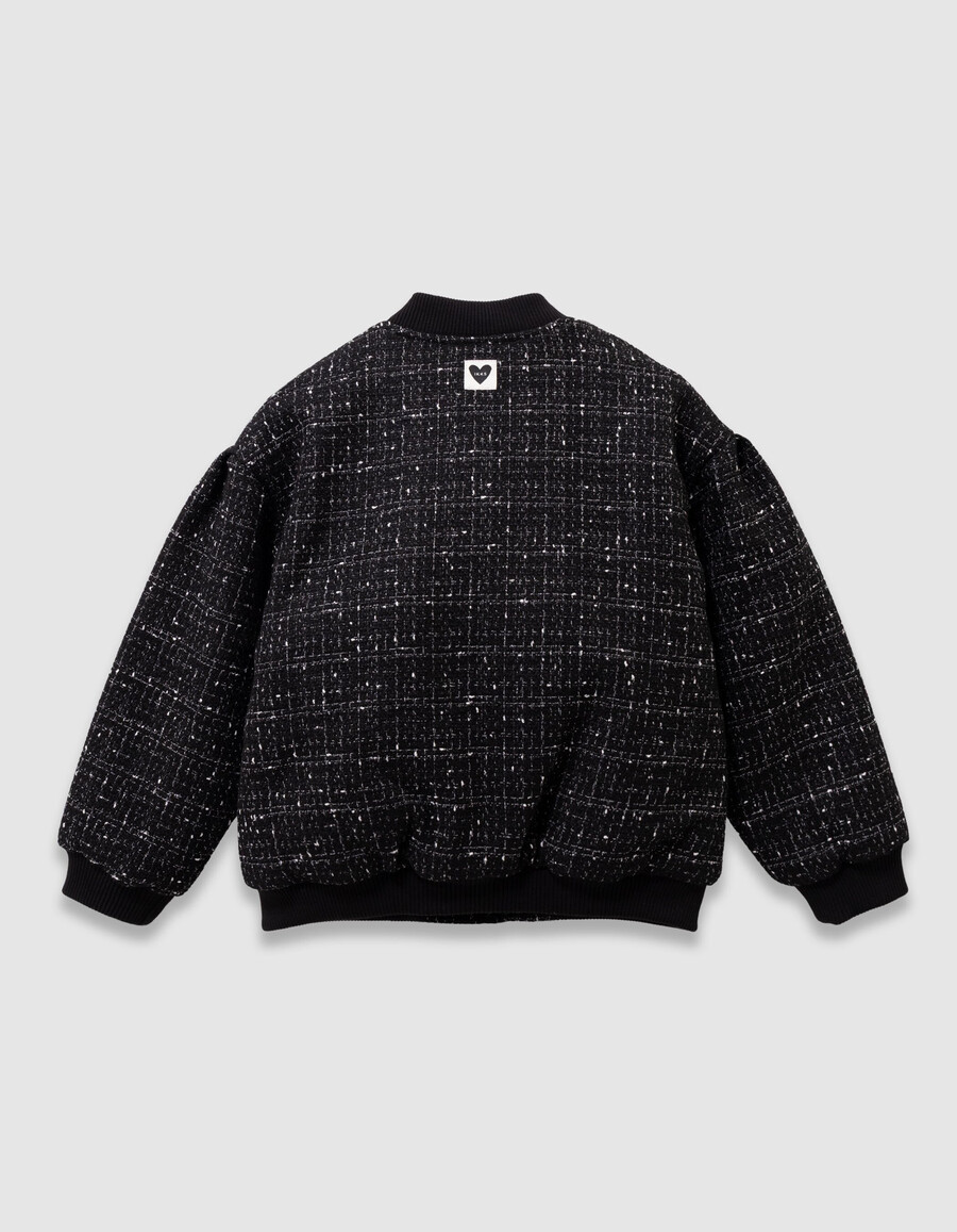 schwarze tweedjacke für mädchen