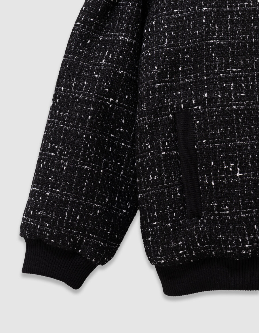 schwarze tweedjacke für mädchen