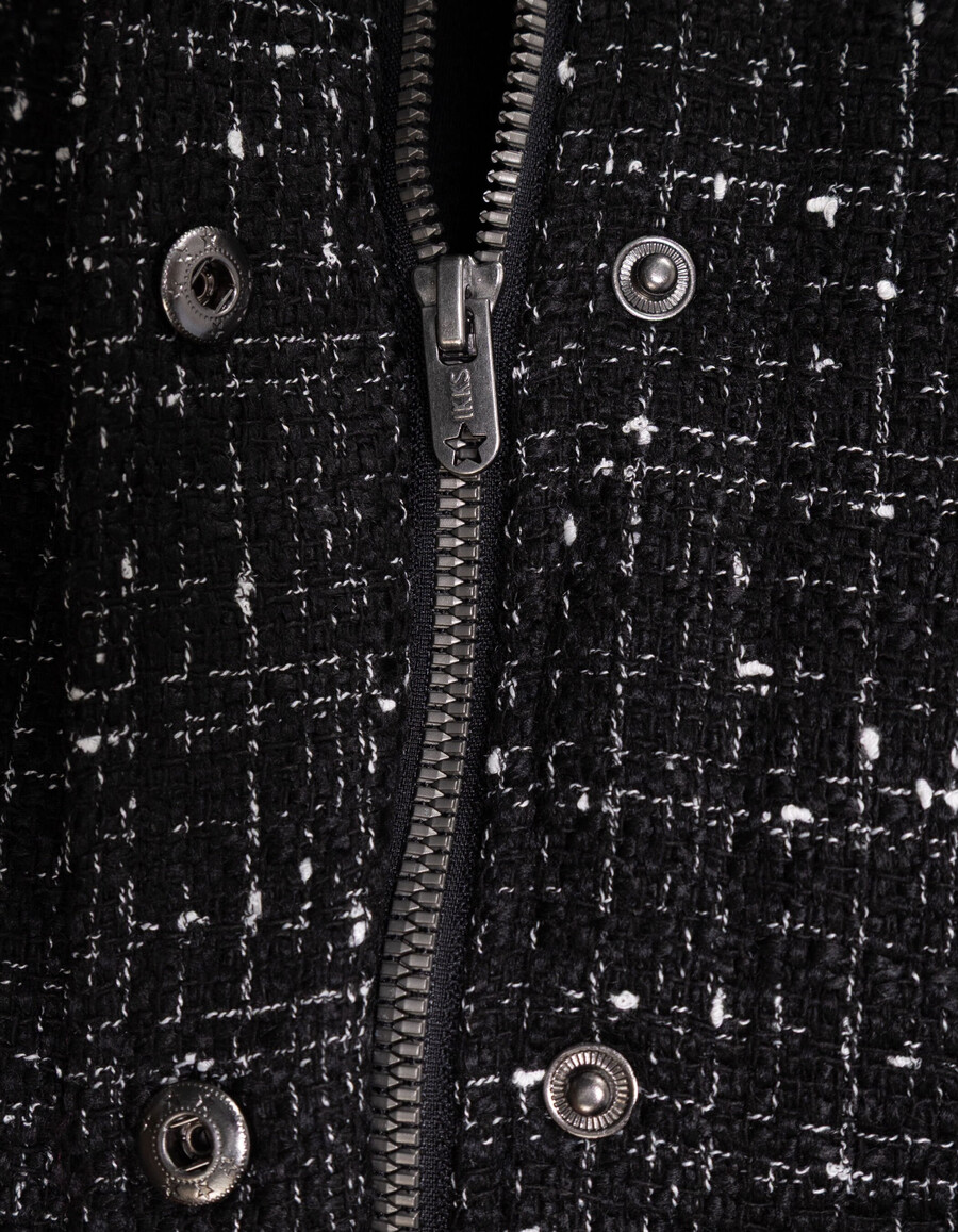 schwarze tweedjacke für mädchen
