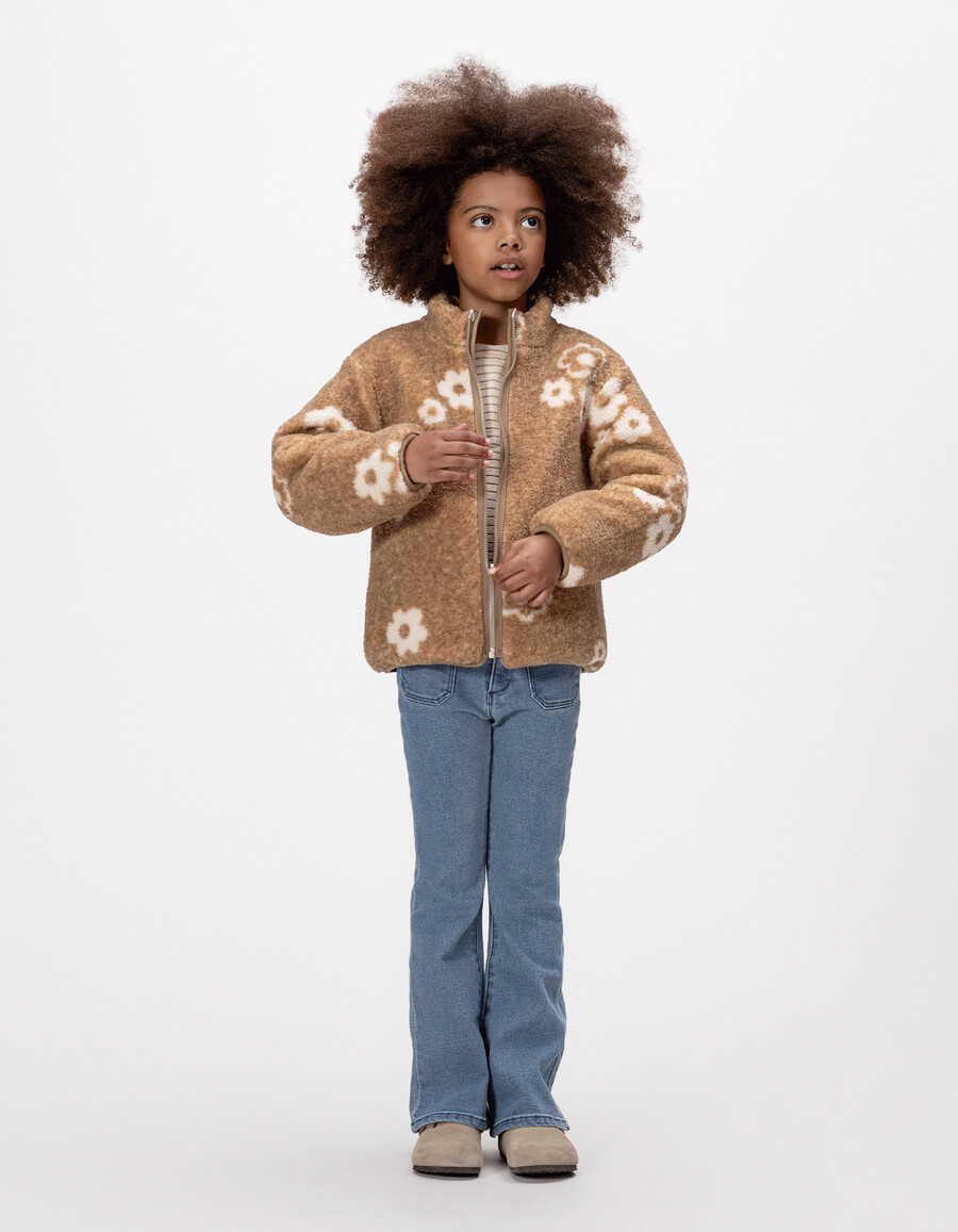 3-in-1-wendejacke für mädchen blau wattiert
