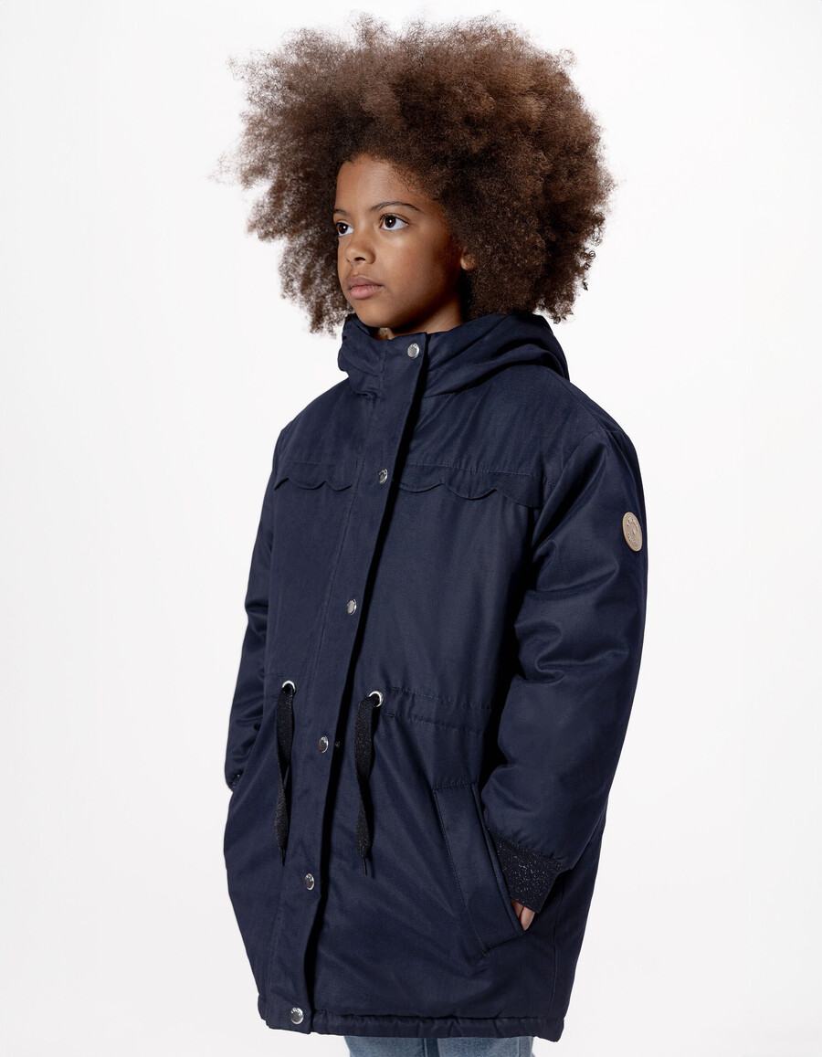 3-in-1-wendejacke für mädchen blau wattiert