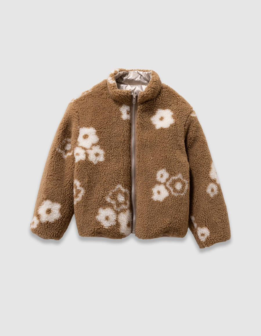 3-in-1-wendejacke für mädchen blau wattiert