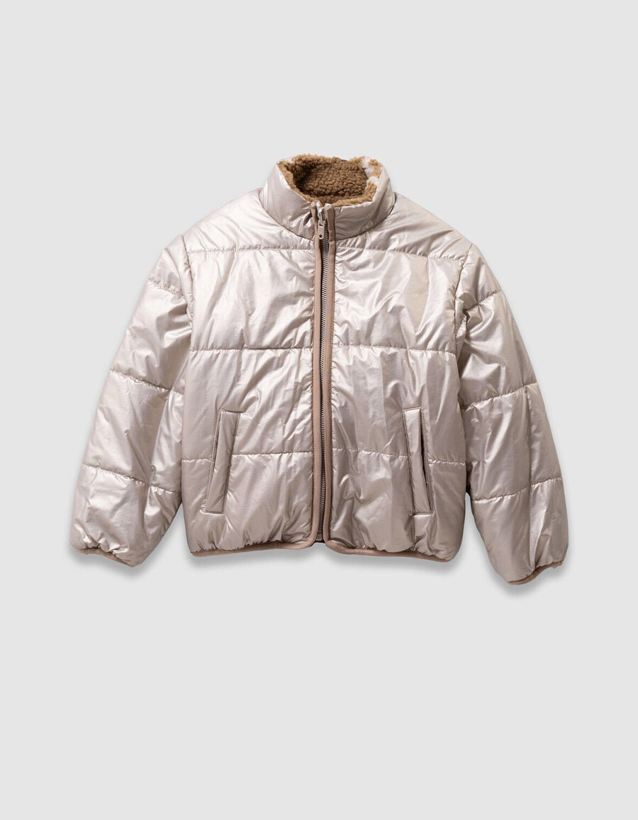 3-in-1-wendejacke für mädchen blau wattiert
