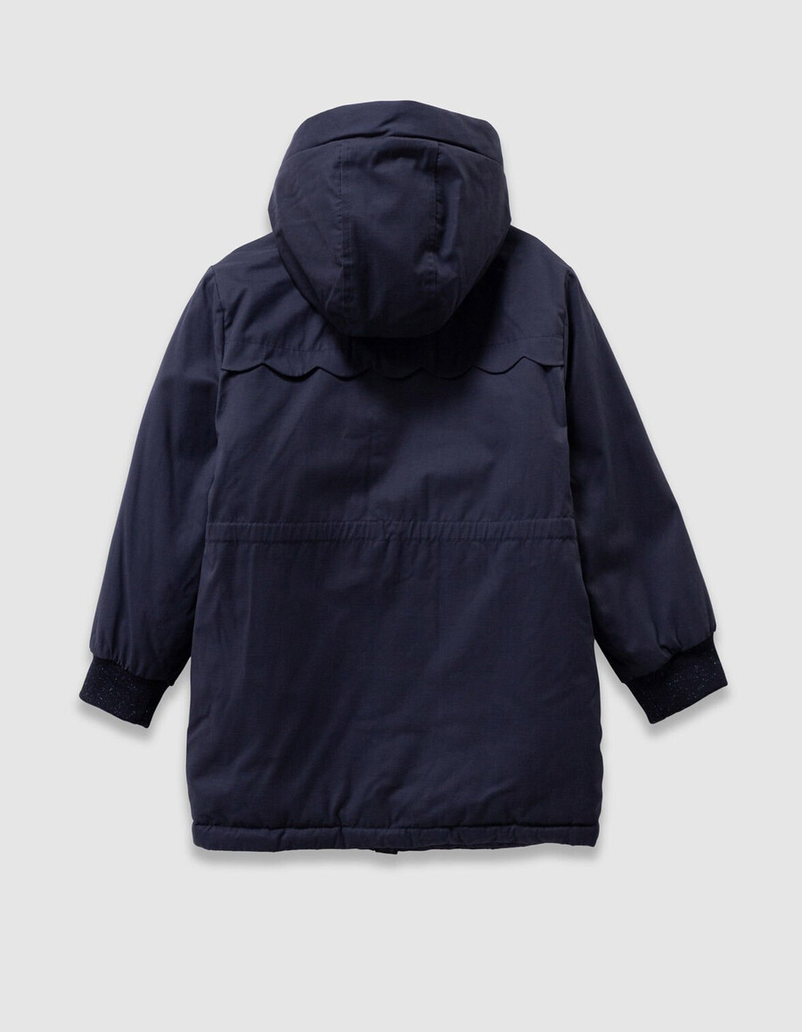 3-in-1-wendejacke für mädchen blau wattiert