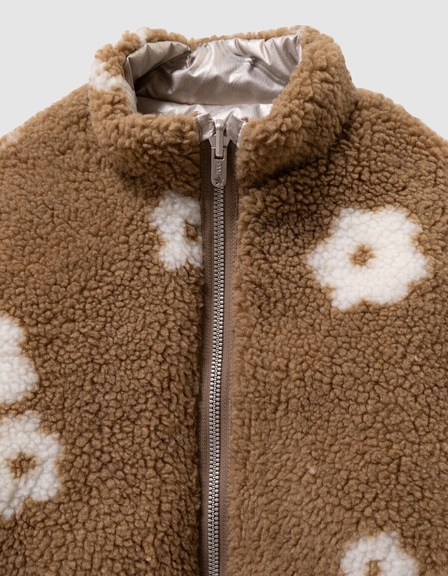 3-in-1-wendejacke für mädchen blau wattiert