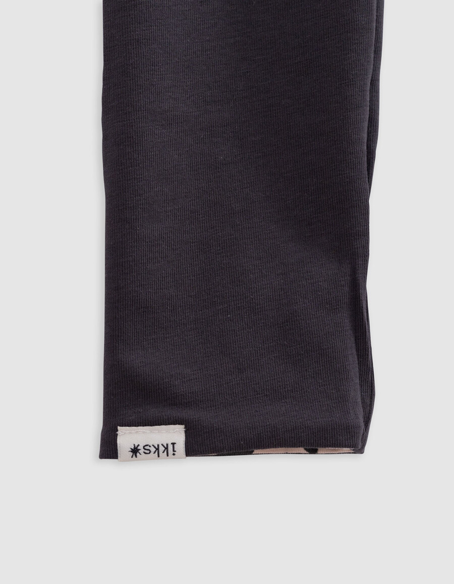 wendbare leggings aus bio-baumwolle für mädchen rosa mit leopardenmuster