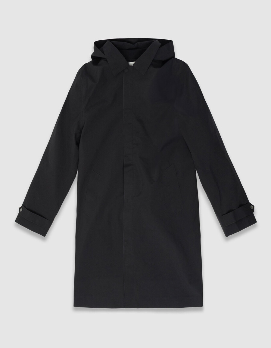schwarzer 2-in-1-parka für herren
