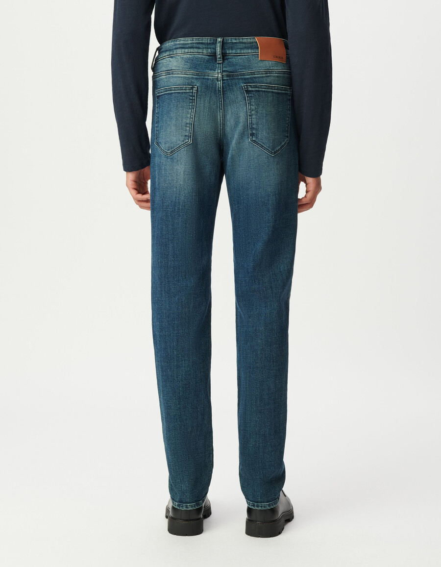 bruce slim jeans für herren blau