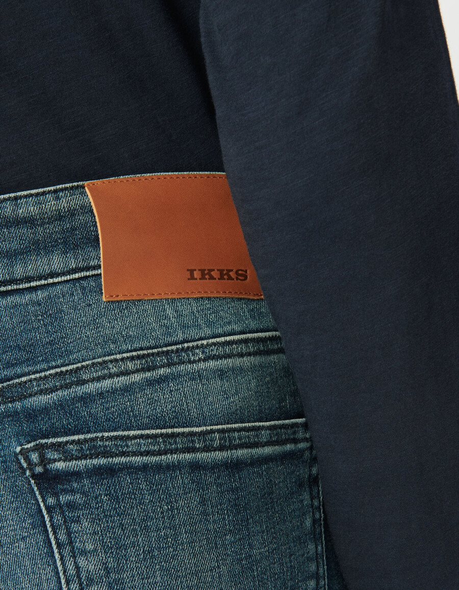 bruce slim jeans für herren blau