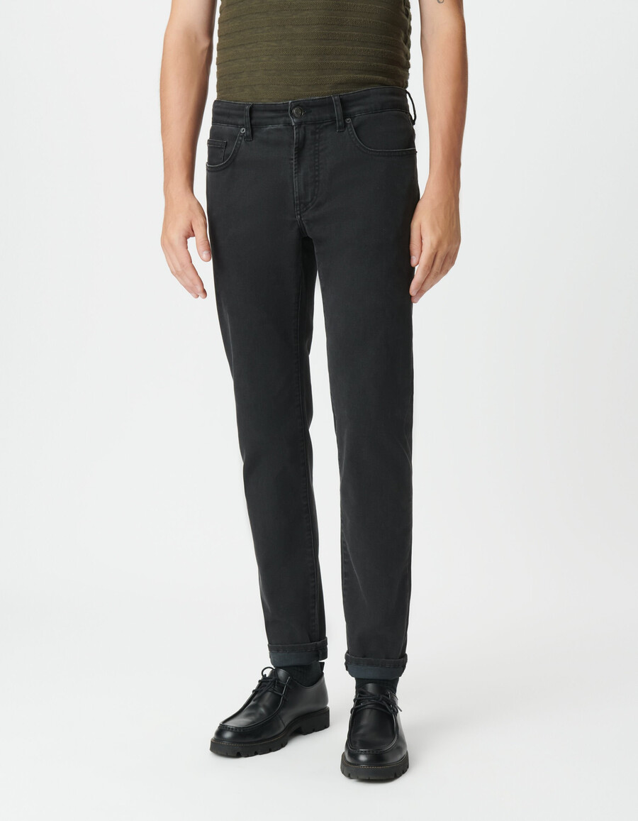 schwarze bruce slim jeans für herren gealtert