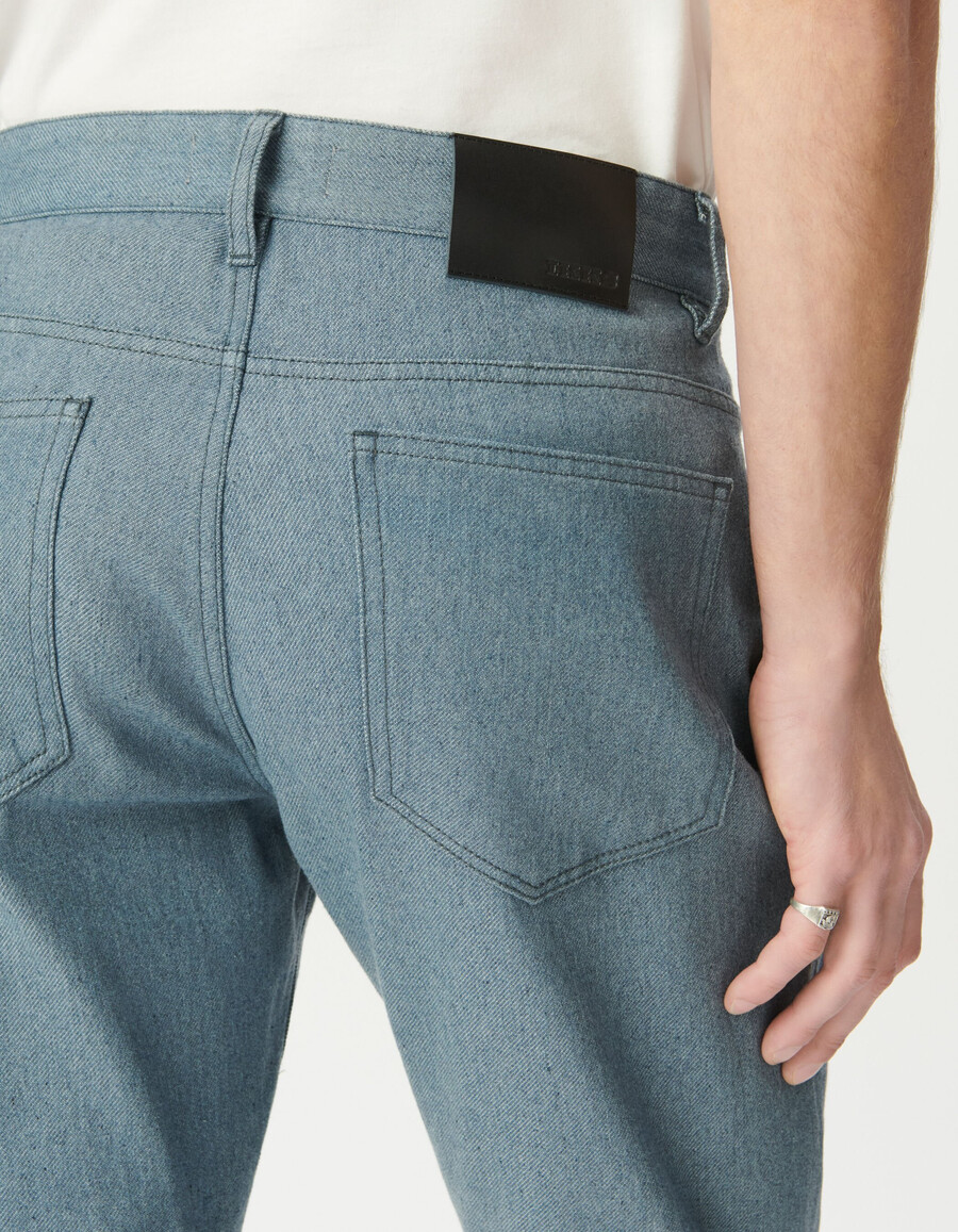 herren-jeans „ben in blaumeliert schmal zulaufend