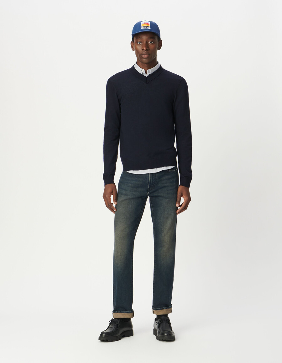 herren bruce slim jeans in marineblau