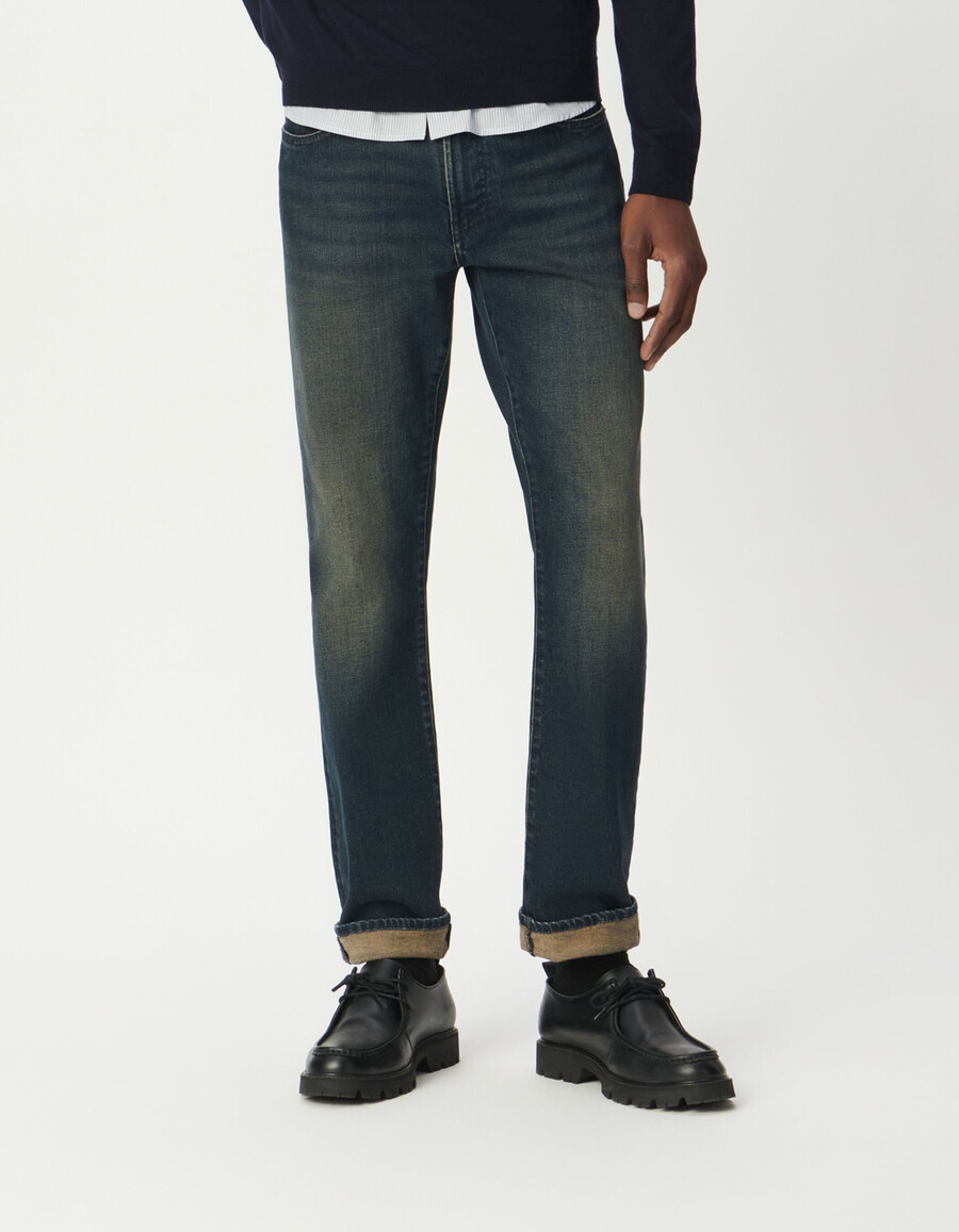 herren bruce slim jeans in marineblau