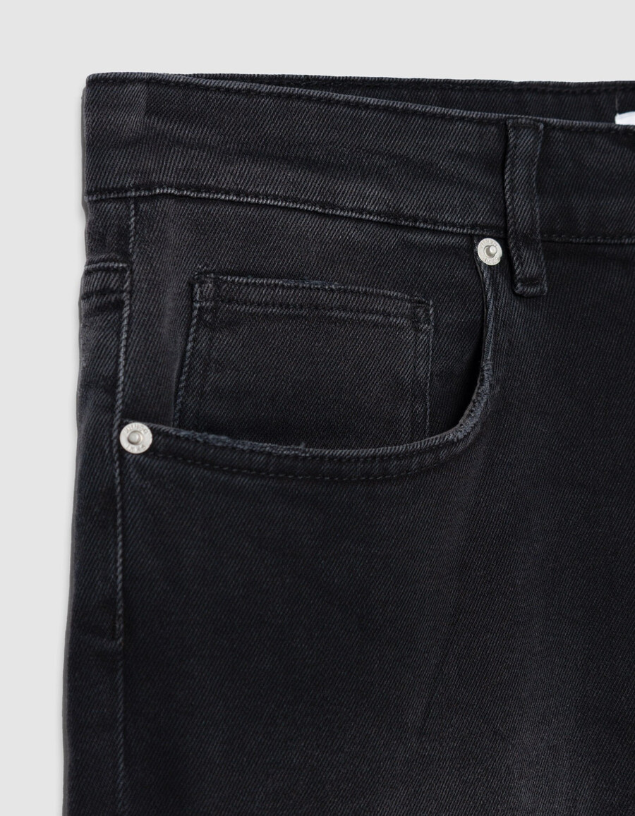 graue serge straight herrenjeans