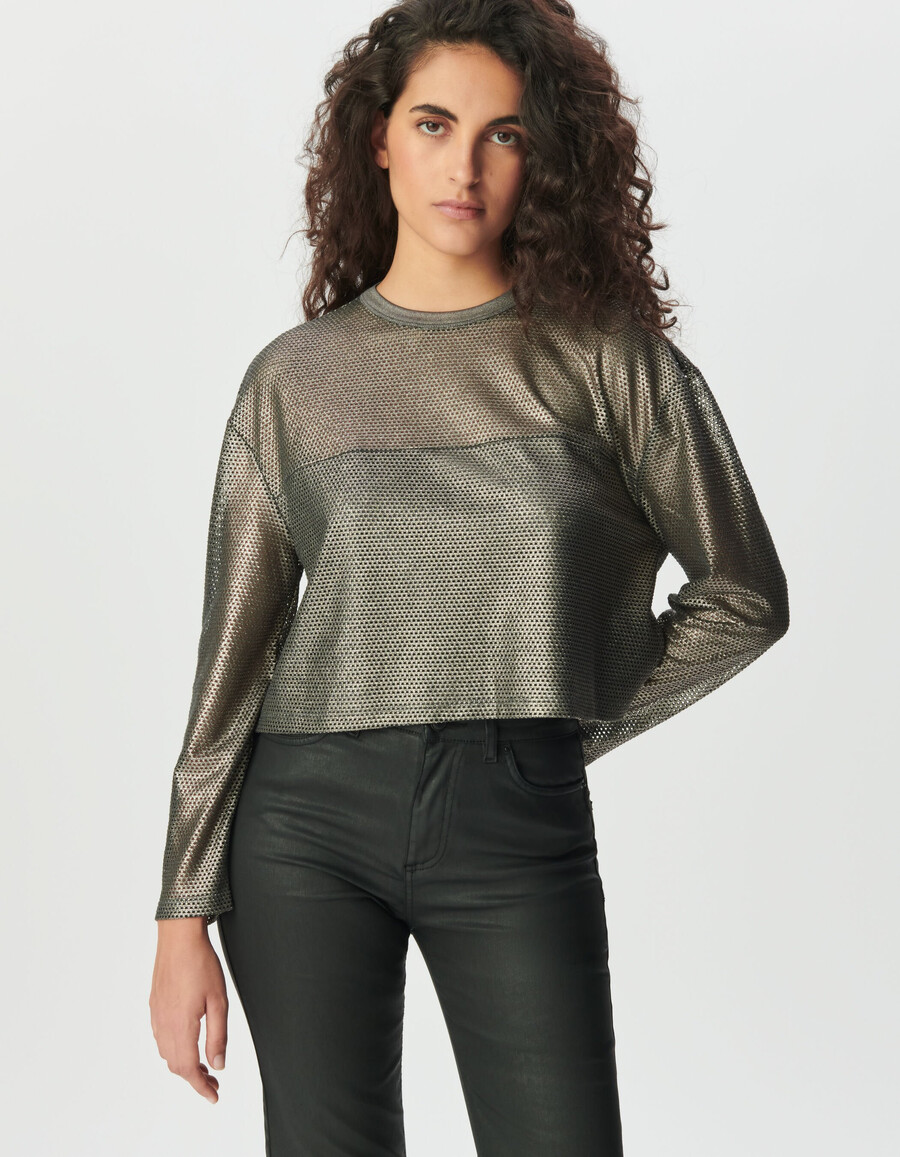 sweat in anthrazit mesh frau