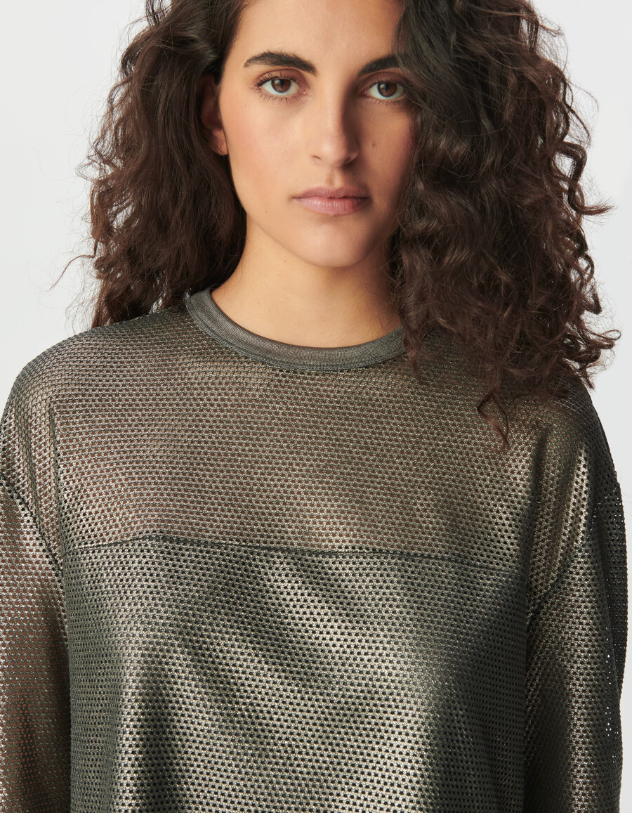 sweat in anthrazit mesh frau