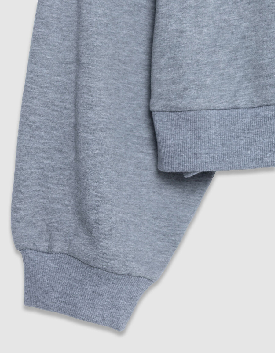 oversize-sweatshirt mit rundhalsausschnitt in grau für damen