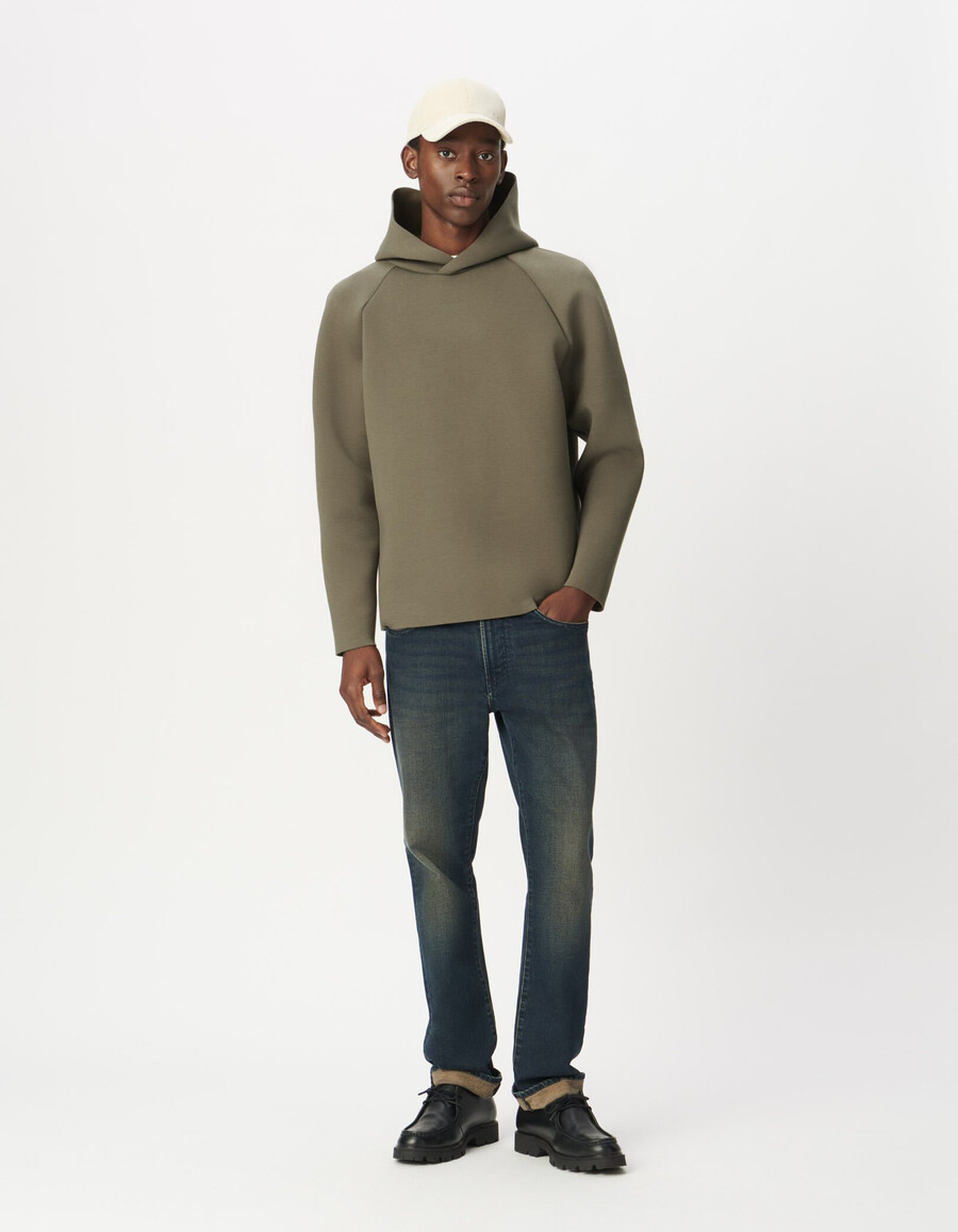 beigefarbener pflegeleichter herren-hoodie