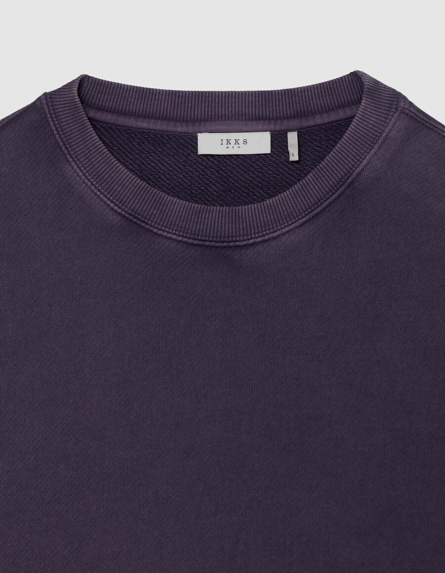 sweatshirt parma verwaschenes fleece mit stickerei herren