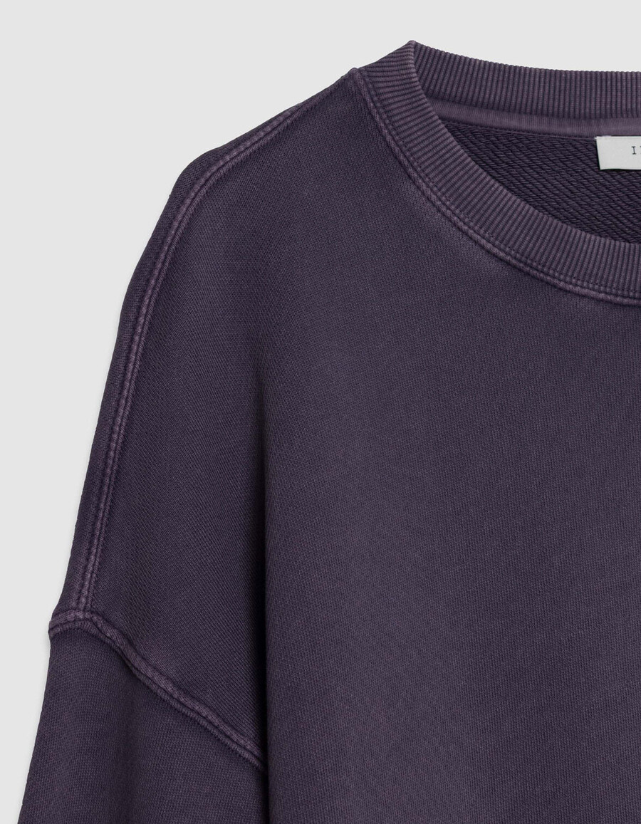 sweatshirt parma verwaschenes fleece mit stickerei herren