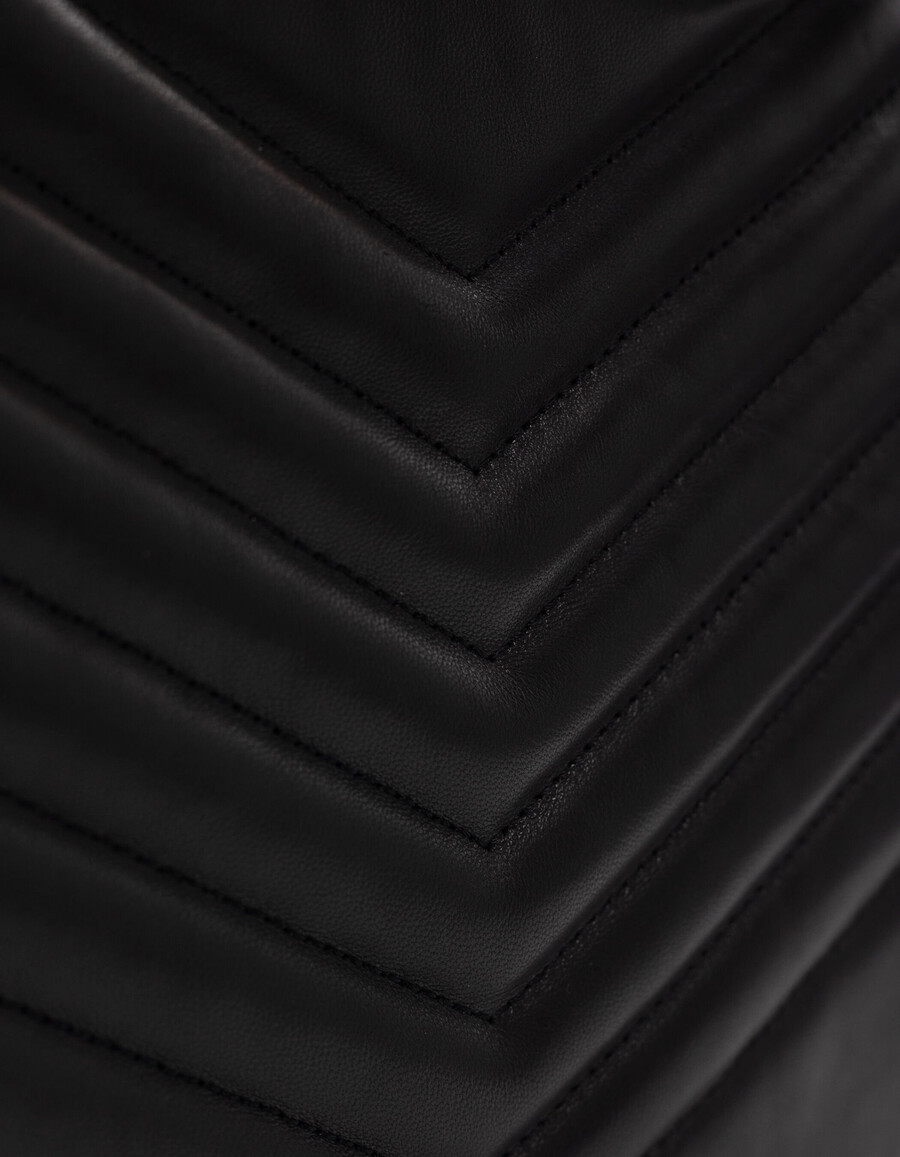 tasche 1440 schwarzes leder mit nieten größe medium damen
